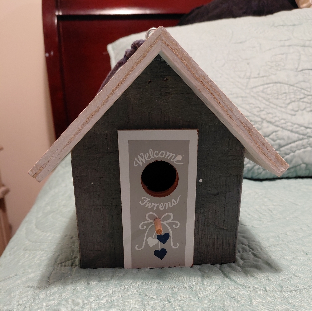 Birdhouse Blue, Gray and White with Classic Decor Accents Home Decor